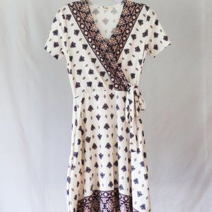 Cream Wrap Mini Dress by Wishful Park Co.